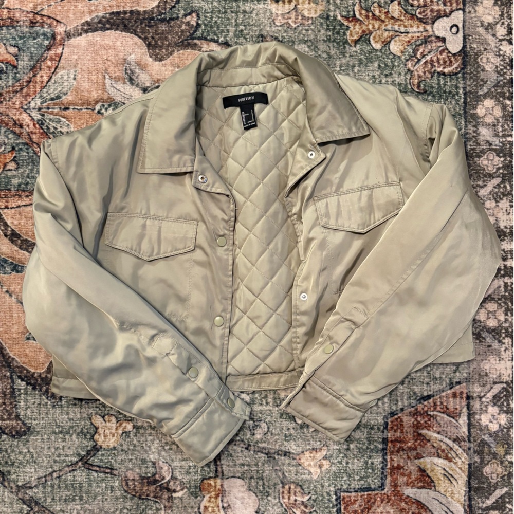 Forever 21 Beige Quilted Jacket